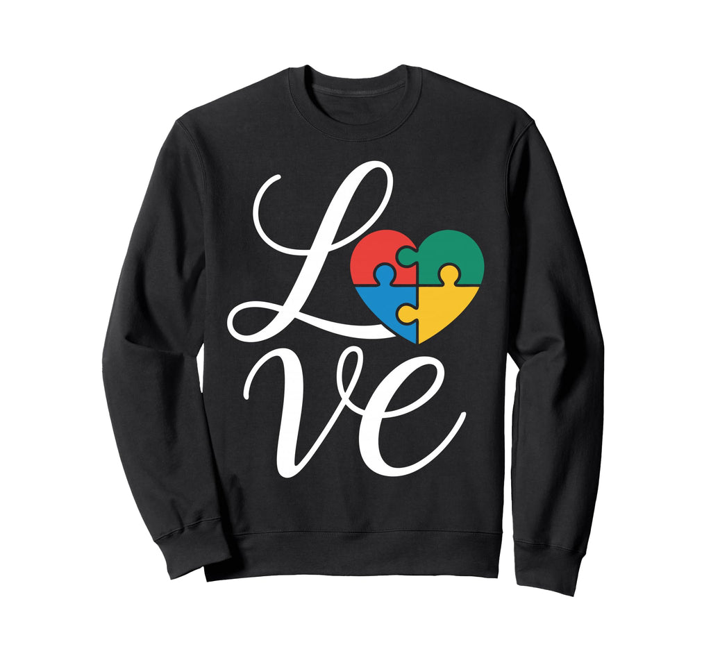 Autism Mom Dad Love Autistic Sweatshirt - Casual Everyday Wear for Adults - T-Shirt, Sweatshirt, Hoodie