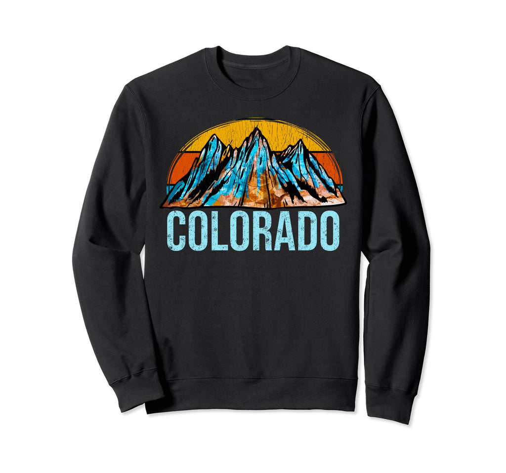 Colorado Mountains Distressed Sweatshirt - Streetwear Style Unisex - T-Shirt, Sweatshirt, Hoodie