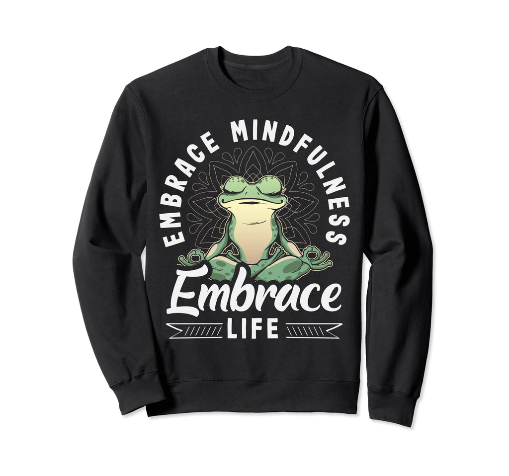 Morning Meditation Bliss Yoga Sweatshirt - Trendy Graphic Unisex - T-Shirt, Sweatshirt, Hoodie