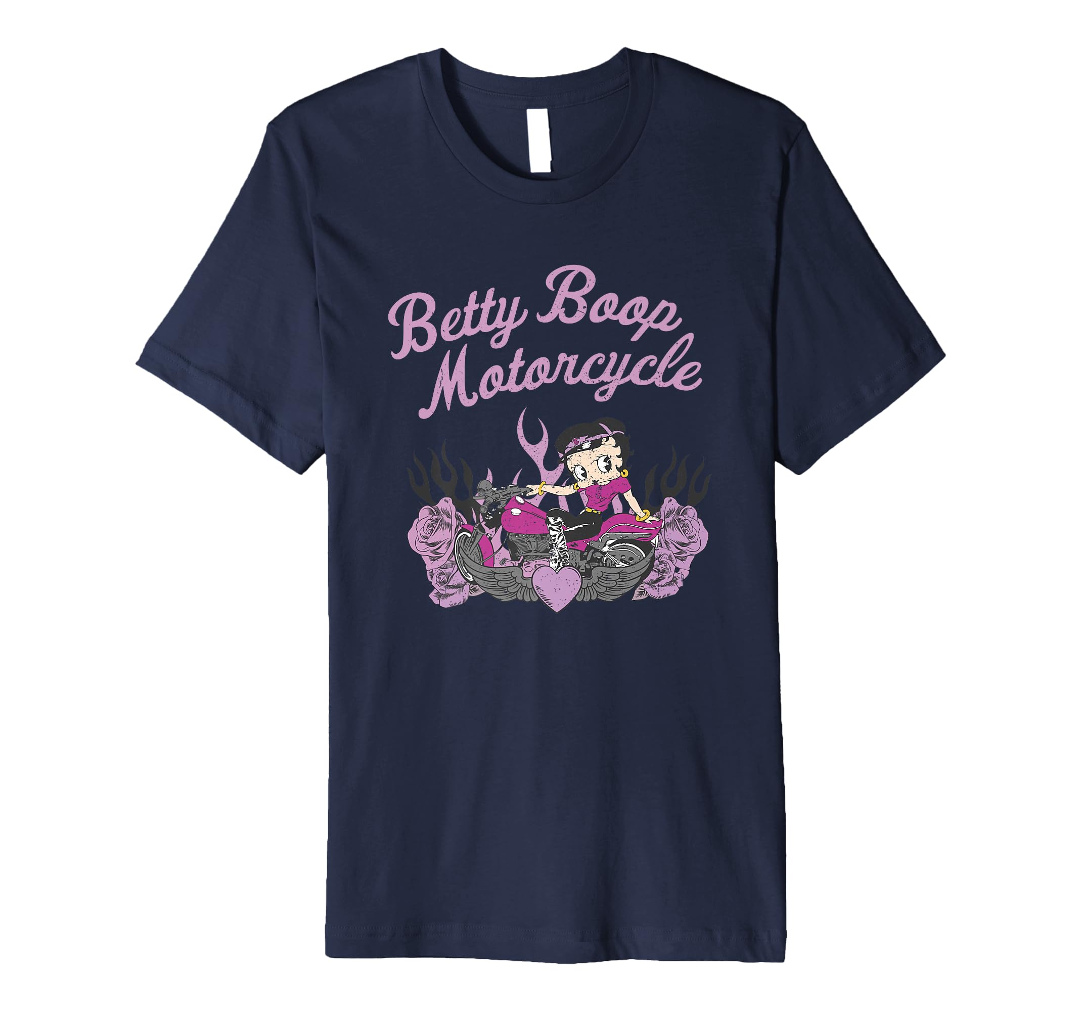 Betty Boop Purple Motorcycle Betty T-Shirt - Fun Novelty Design Men Women - T-Shirt, Sweatshirt, Hoodie