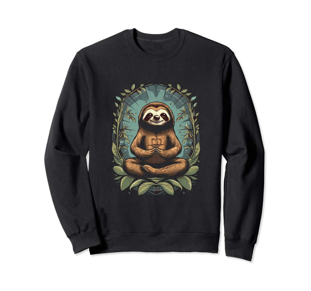 Yoga Sloth Meditation Zen Sweatshirt - Aesthetic Graphic Unisex - T-Shirt, Sweatshirt, Hoodie