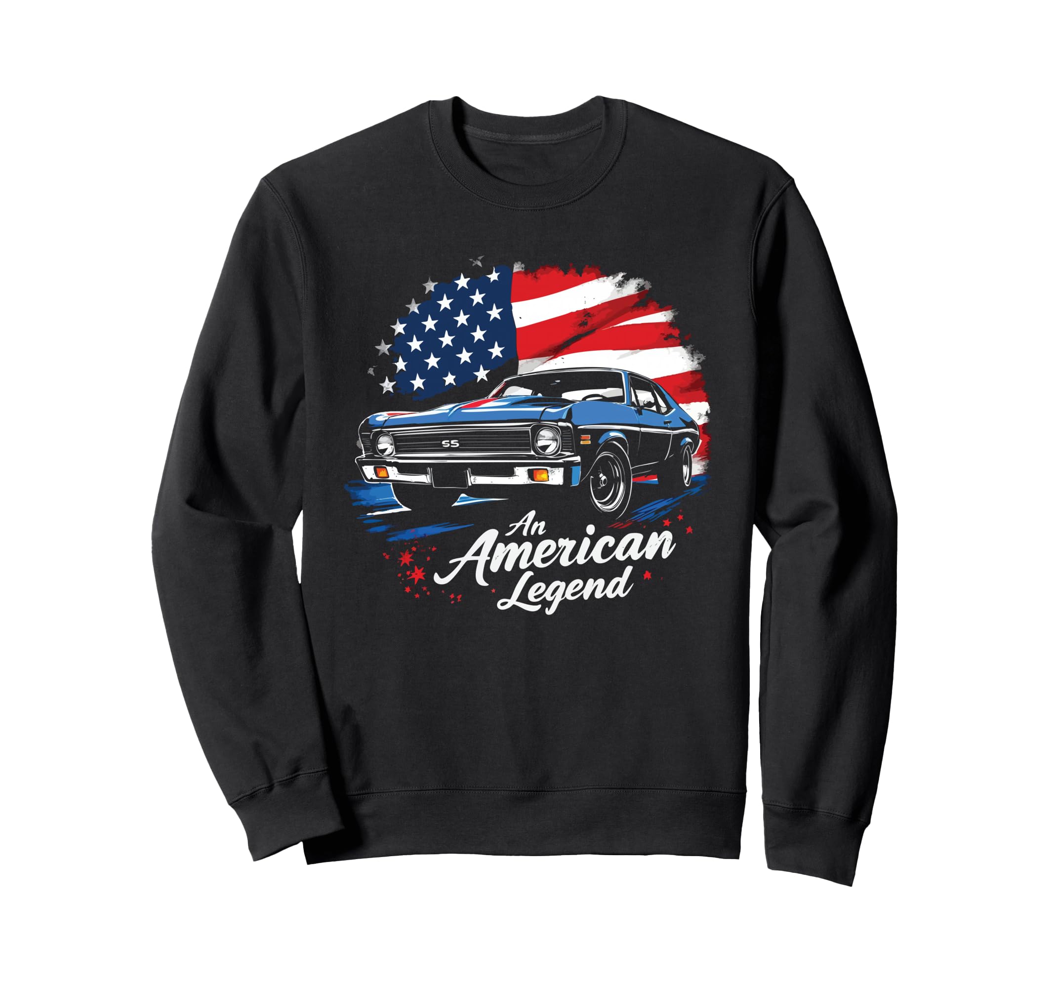 Old School 1969 Nova Ss Patriotic Sweatshirt - Minimalist Print Unisex - T-Shirt, Sweatshirt, Hoodie