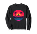 Palm Tree Vinyl Record Vaporwave Music Sweatshirt - Graphic Print Men Women - T-Shirt, Sweatshirt, Hoodie