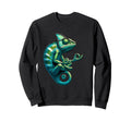 Meditation Chameleon Yoga Pose Sweatshirt - Aesthetic Graphic Men Women - T-Shirt, Sweatshirt, Hoodie