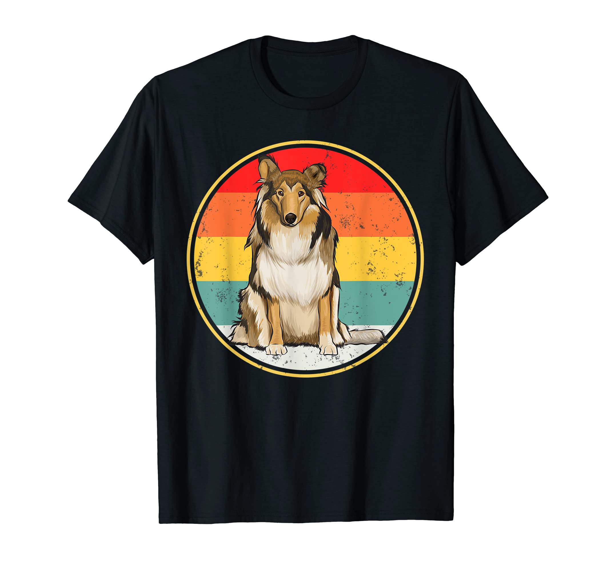 Sunset Collie Dog T-Shirt - Unique Graphic Unisex - T-Shirt, Sweatshirt, Hoodie