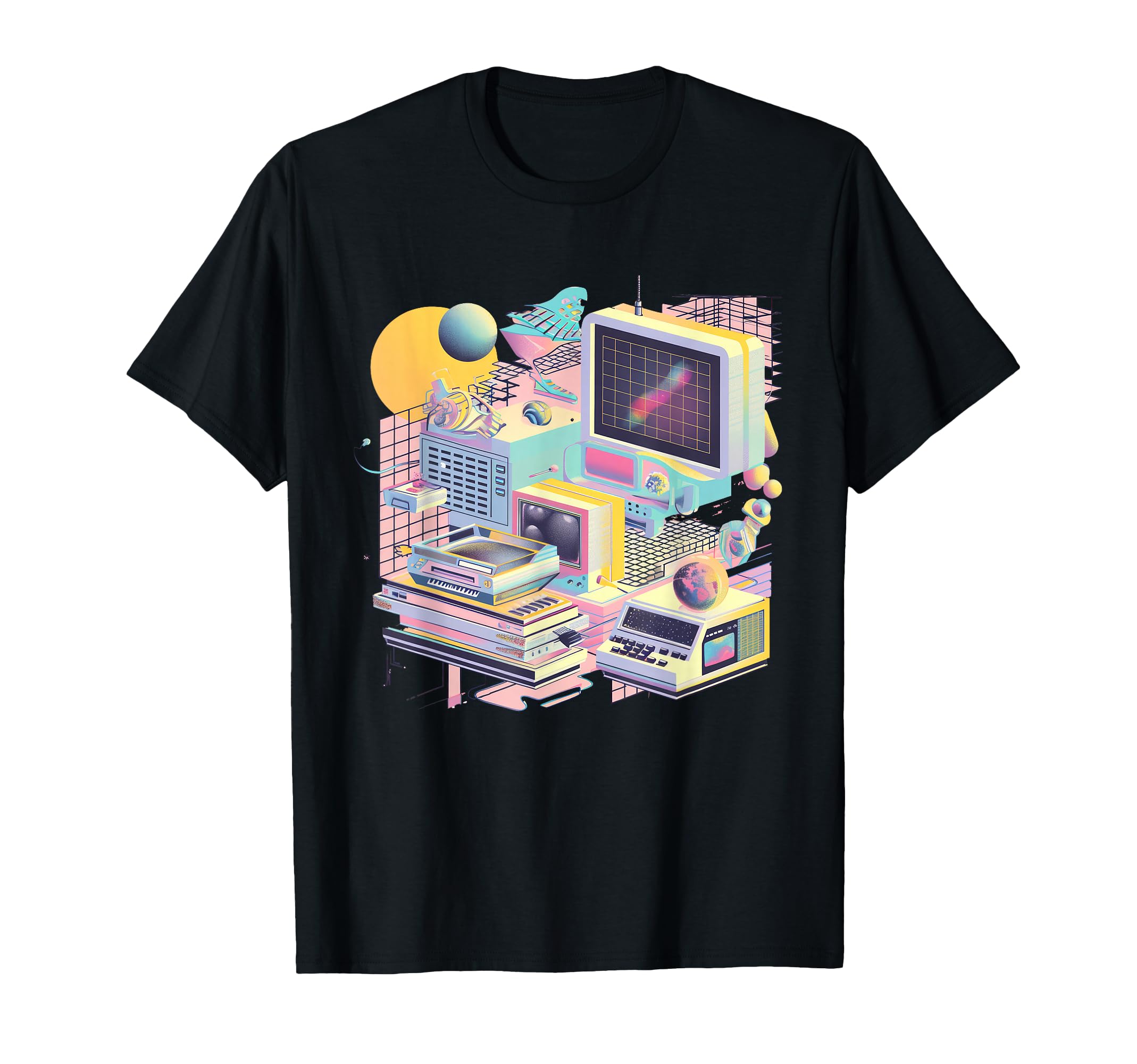 Futuristic Synthwave Aesthetic T-Shirt - Graphic Print Unisex - T-Shirt, Sweatshirt, Hoodie
