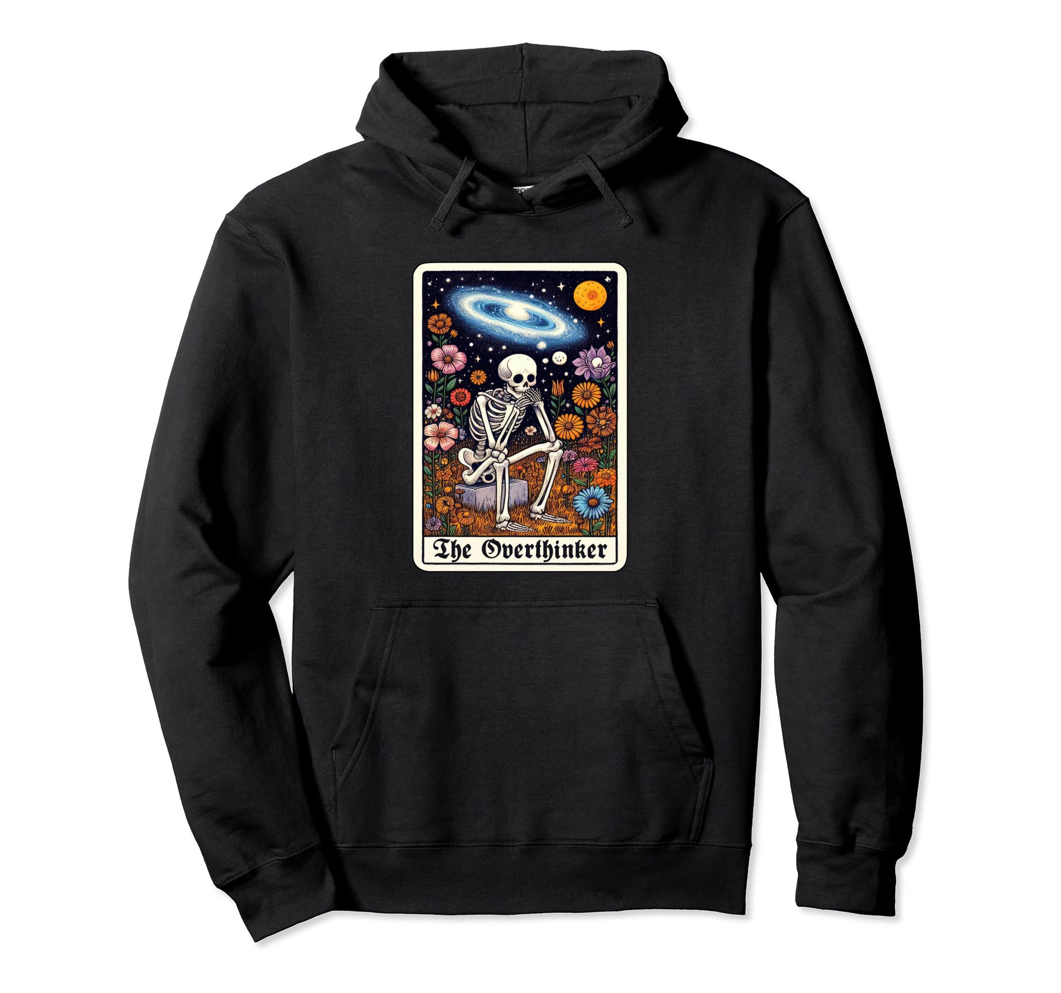 Overthinker Tarot Cards Reader Deep Hoodie - Fun Novelty Design for Adults - T-Shirt, Sweatshirt, Hoodie