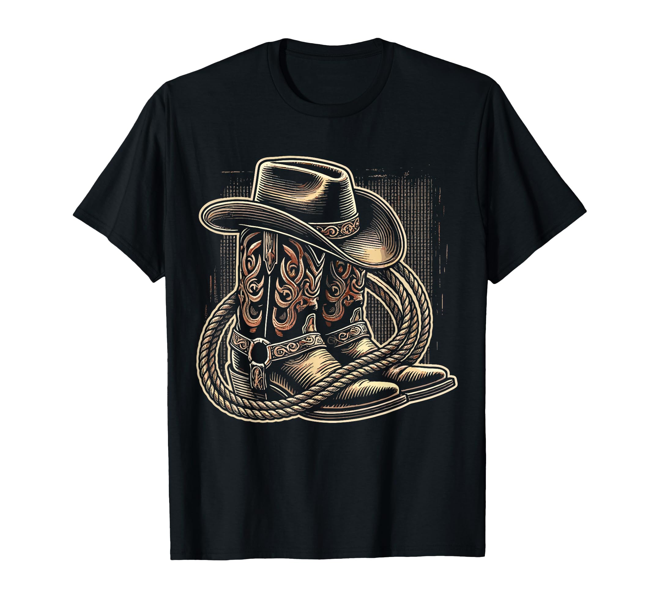 Cowboy Boots And Hat Western T-Shirt - Graphic Print Men Women - T-Shirt, Sweatshirt, Hoodie