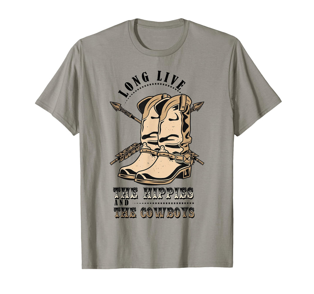 Long Live Hippies Cowboy Country Western T-Shirt - Unique Graphic Unisex - T-Shirt, Sweatshirt, Hoodie
