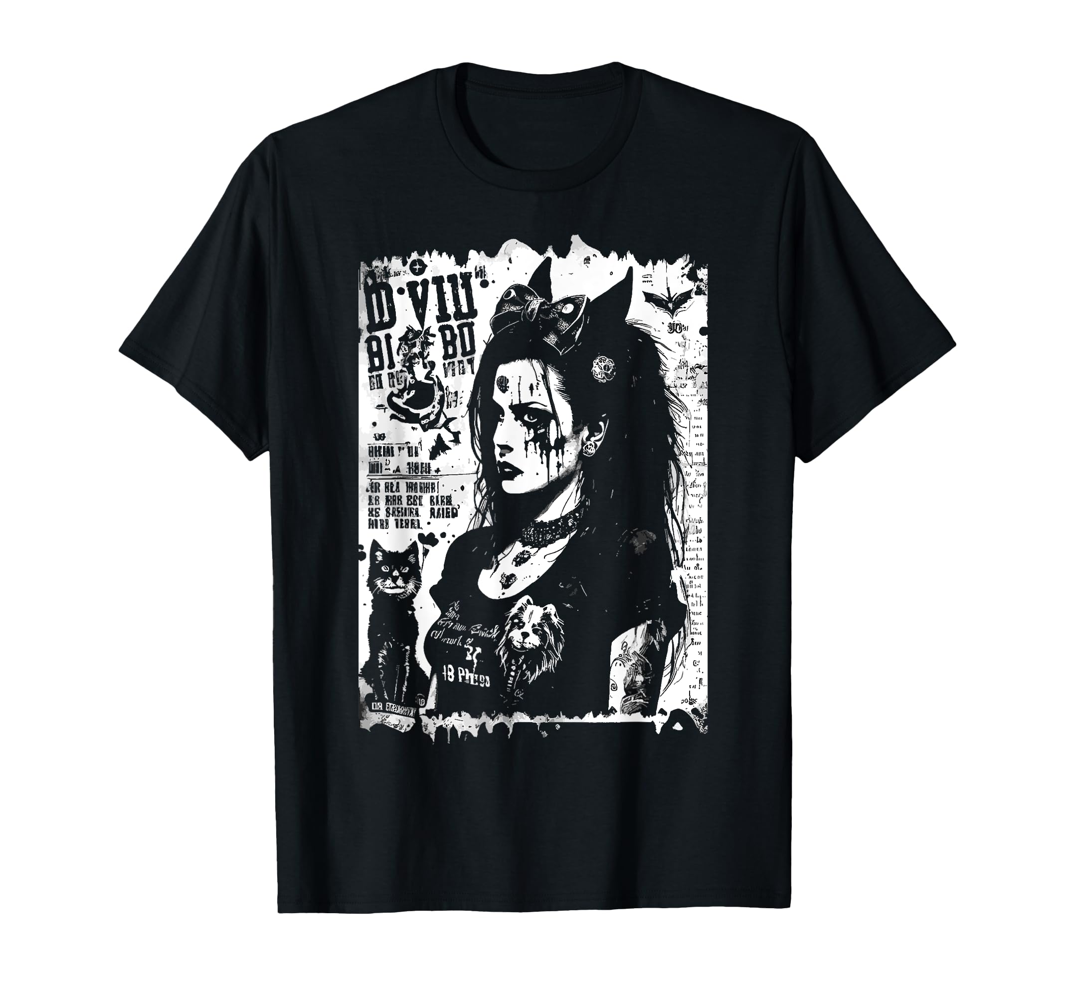 80S Punk Trad Goth Photocopy Fanzine T-Shirt - Custom Art Print Men Women - T-Shirt, Sweatshirt, Hoodie