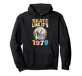 Roller Skating 70S 80S Roller Skate Hoodie - Minimalist Print Men Women - T-Shirt, Sweatshirt, Hoodie