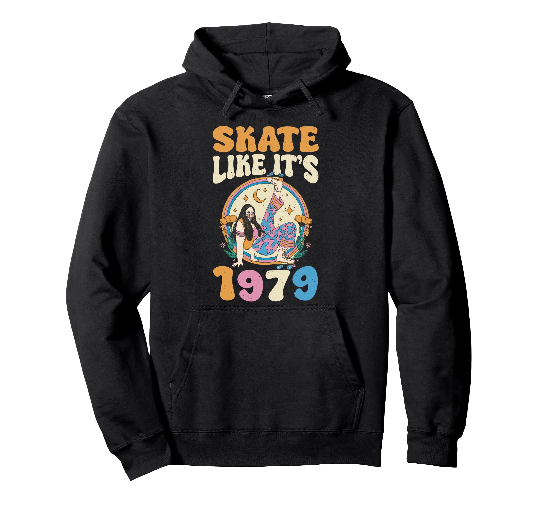 Roller Skating 70S 80S Roller Skate Hoodie - Minimalist Print Men Women - T-Shirt, Sweatshirt, Hoodie