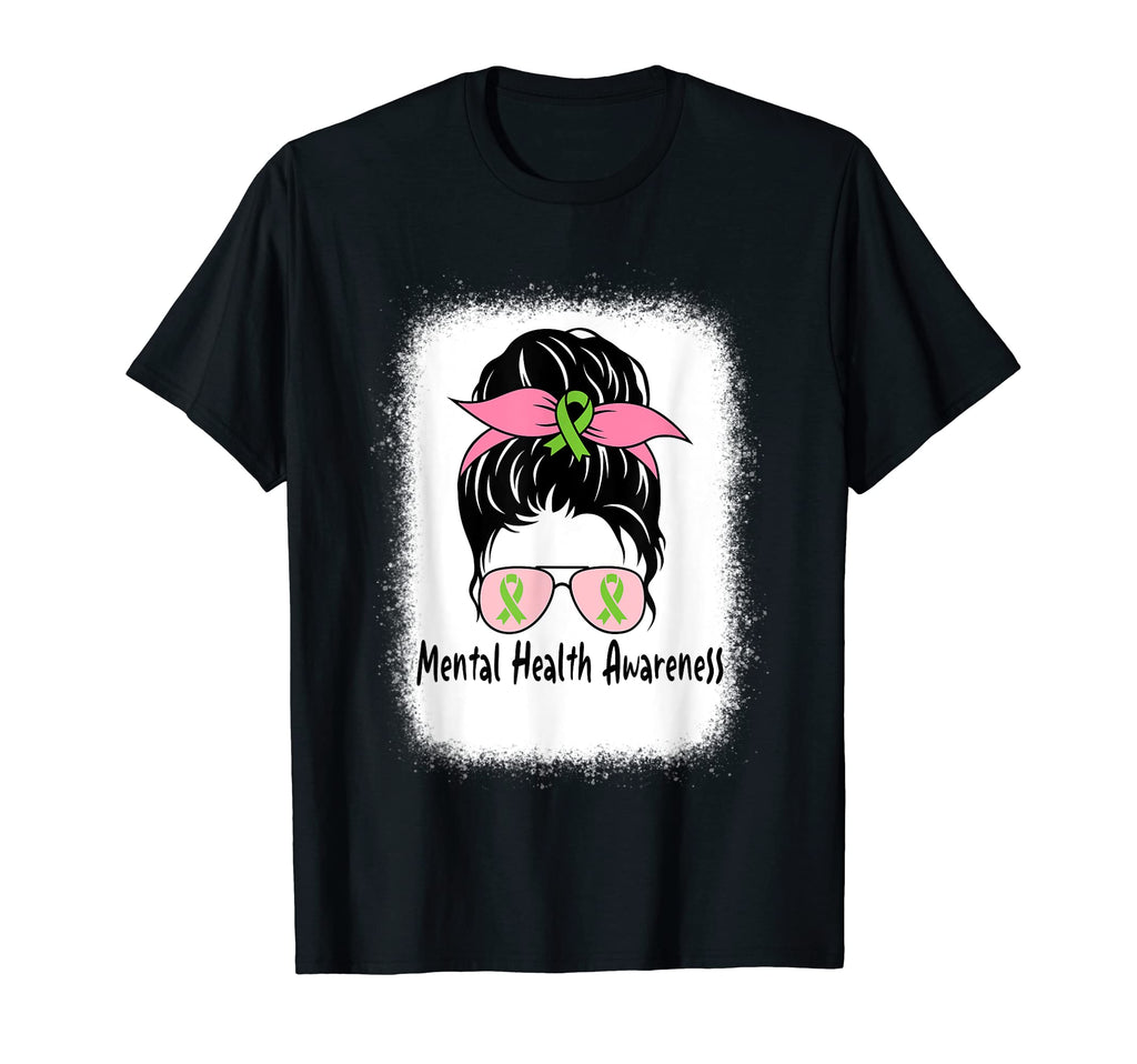 Messy Bun Mental Health Matters Gift T-Shirt - Minimalist Print Men Women - T-Shirt, Sweatshirt, Hoodie