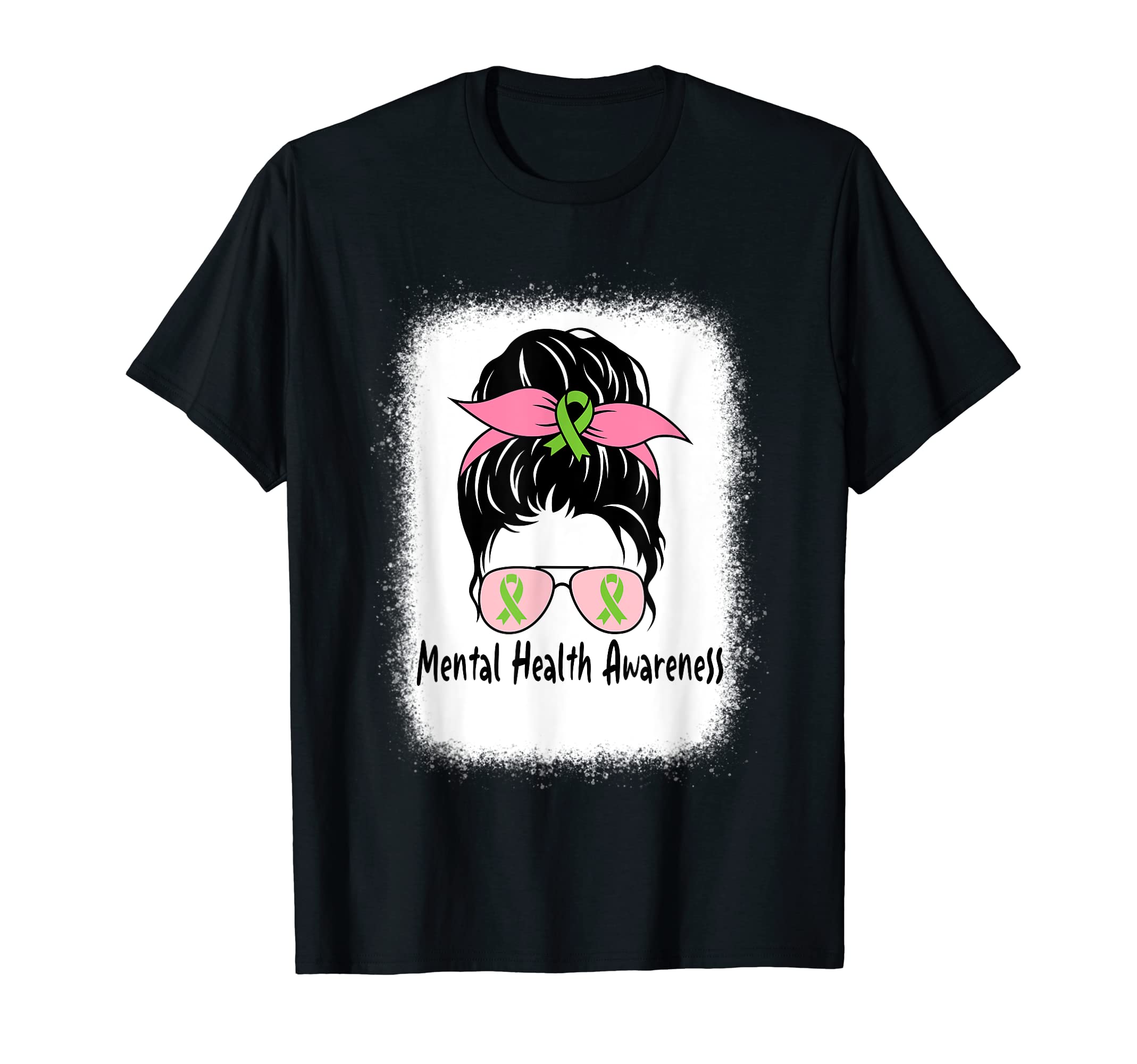 Messy Bun Mental Health Matters Gift T-Shirt - Minimalist Print Men Women - T-Shirt, Sweatshirt, Hoodie