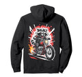 Raccoon Biker Riding Motorcycle Outfit Hoodie - Graphic Print Men Women - T-Shirt, Sweatshirt, Hoodie