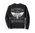 Funny Antisocial Butterfly Sweatshirt - Minimalist Print Men Women - T-Shirt, Sweatshirt, Hoodie