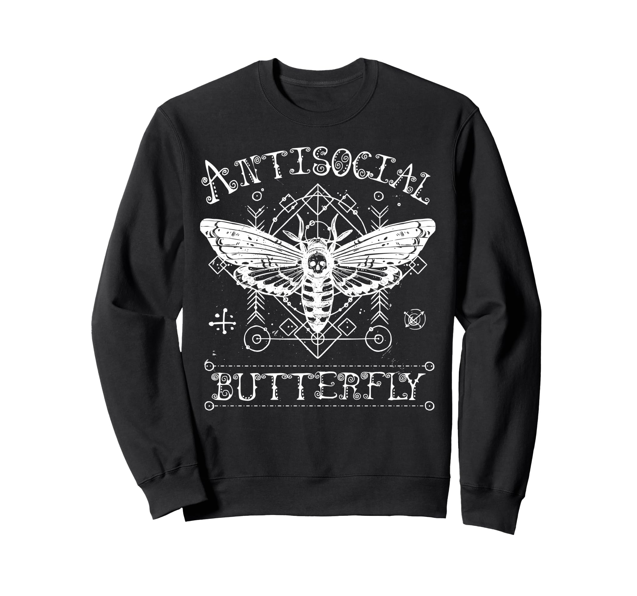 Funny Antisocial Butterfly Sweatshirt - Minimalist Print Men Women - T-Shirt, Sweatshirt, Hoodie