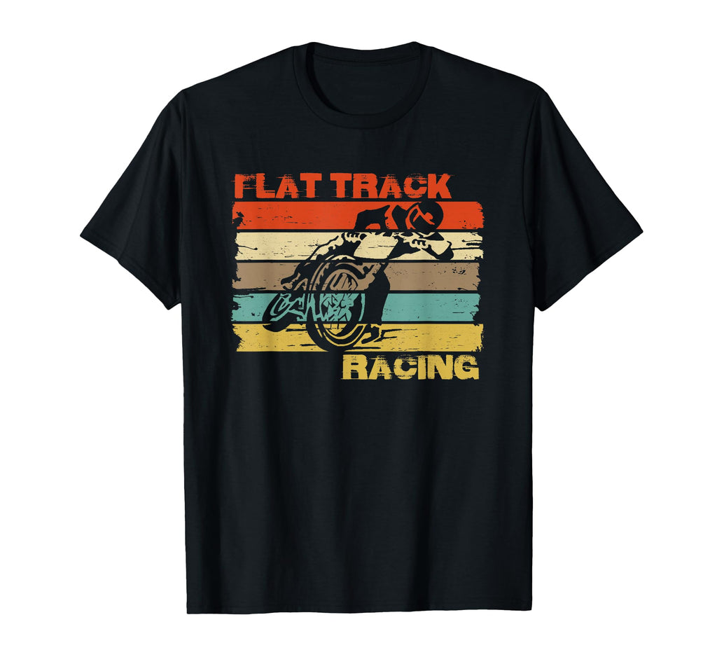 Flat Track Motorcycle Racing Speedway T-Shirt - Minimalist Print Unisex - T-Shirt, Sweatshirt, Hoodie