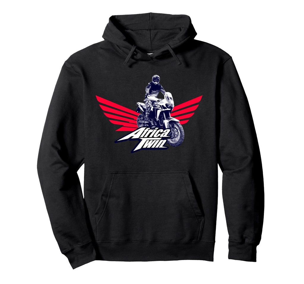 Africa Touring Twin Motorcycle Stripe Hoodie - Fun Novelty Design Unisex - T-Shirt, Sweatshirt, Hoodie