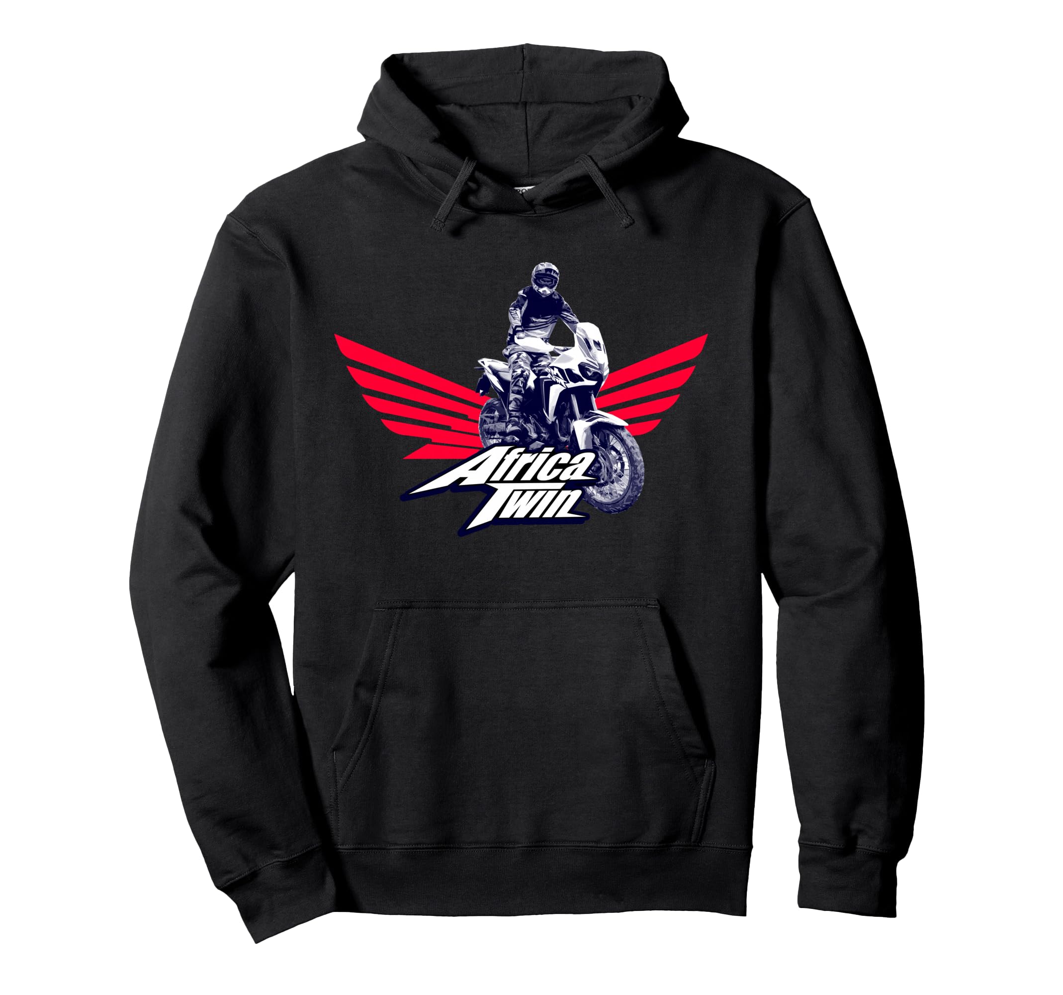 Africa Touring Twin Motorcycle Stripe Hoodie - Fun Novelty Design Unisex - T-Shirt, Sweatshirt, Hoodie