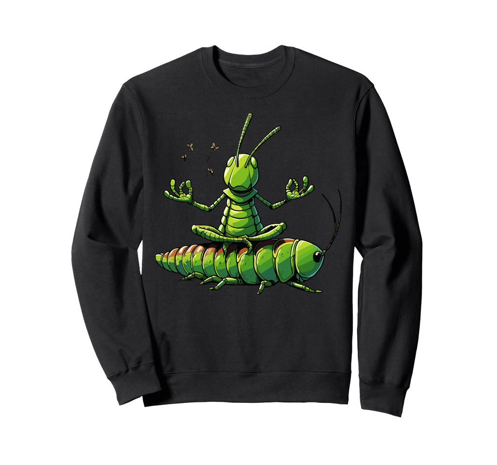 Meditation Grasshopper Yoga Pose Sweatshirt - Unique Graphic Unisex - T-Shirt, Sweatshirt, Hoodie