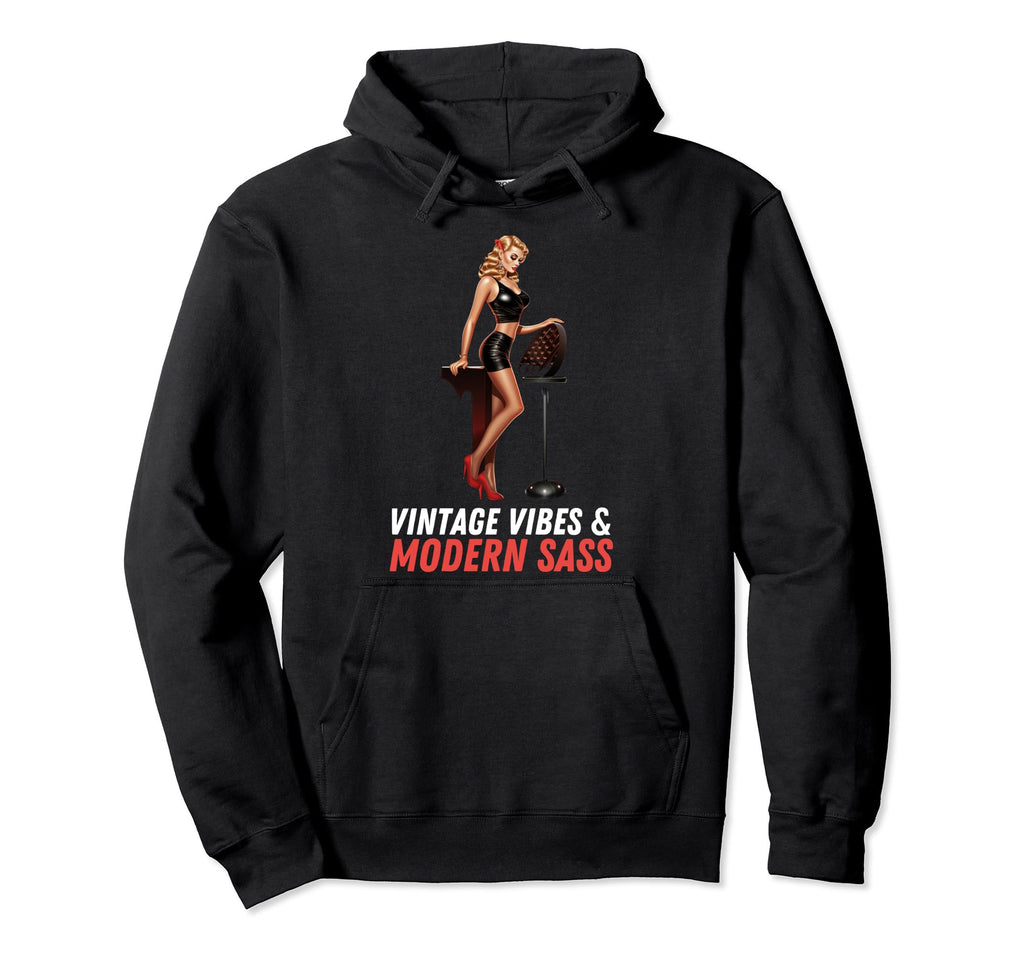 Pin Up Vibes And Modern Sass Hoodie - Graphic Print for Adults - T-Shirt, Sweatshirt, Hoodie