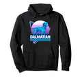 Dalmatian Synthwave Aesthetic Dog Lover Hoodie - Unique Graphic Unisex - T-Shirt, Sweatshirt, Hoodie