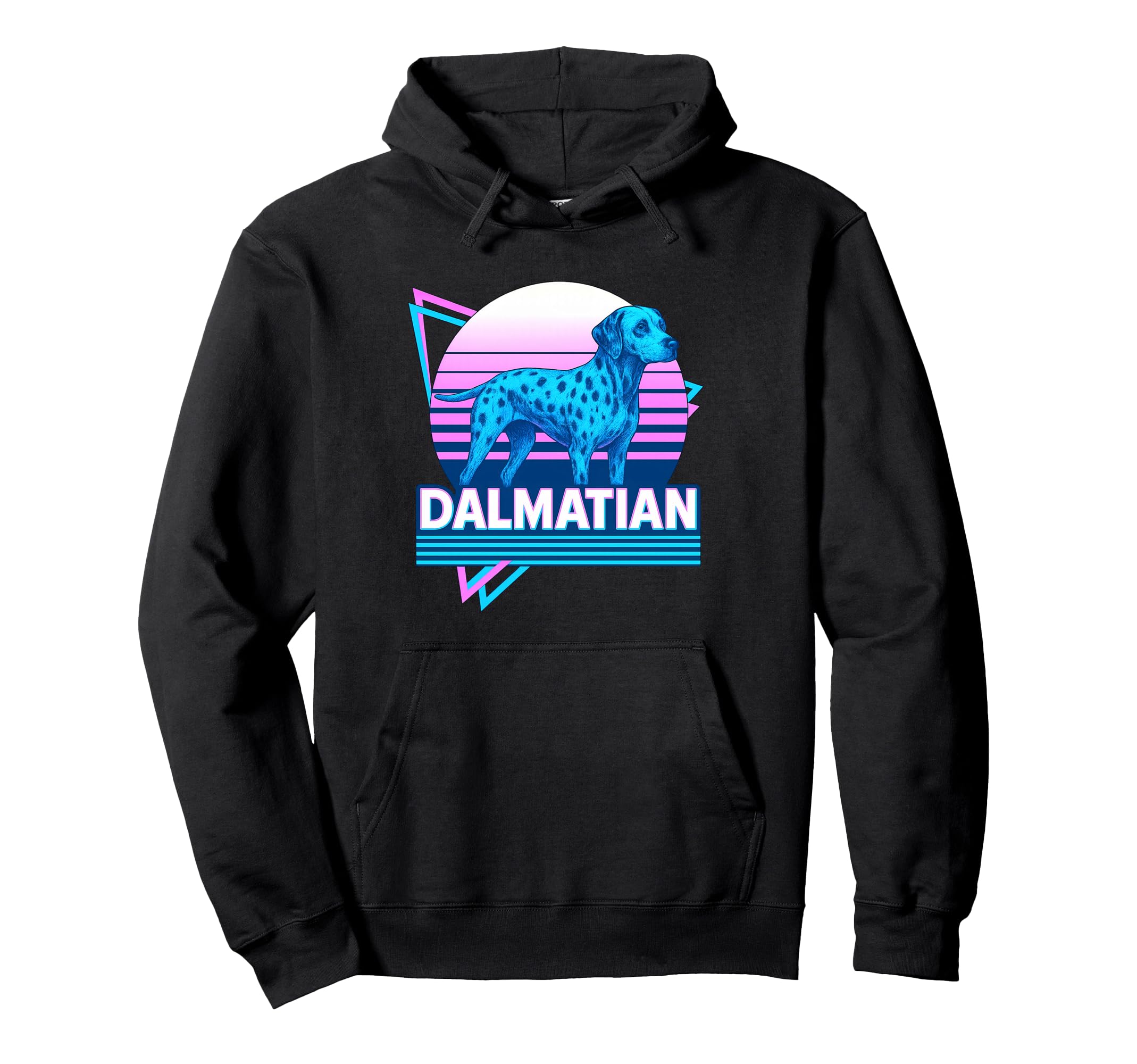Dalmatian Synthwave Aesthetic Dog Lover Hoodie - Unique Graphic Unisex - T-Shirt, Sweatshirt, Hoodie