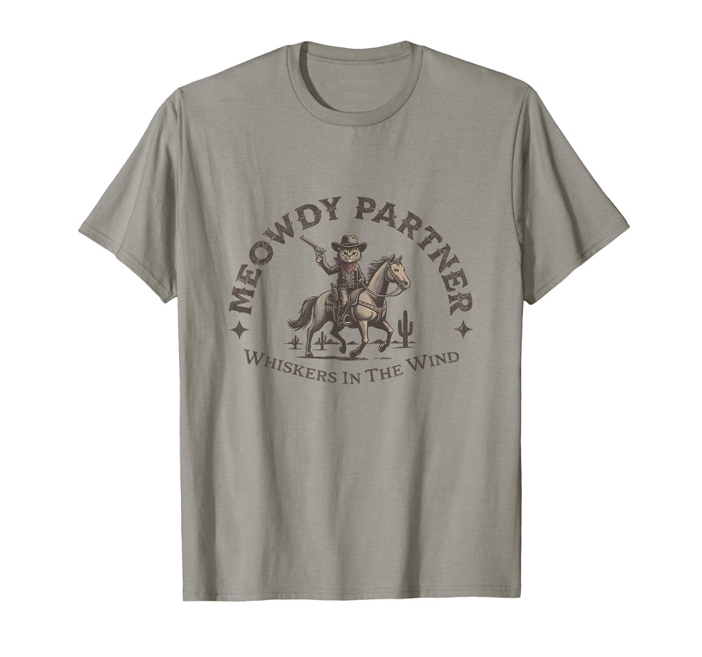 Meowdy Partner Desert Country Western T-Shirt - Unique Graphic for Adults - T-Shirt, Sweatshirt, Hoodie