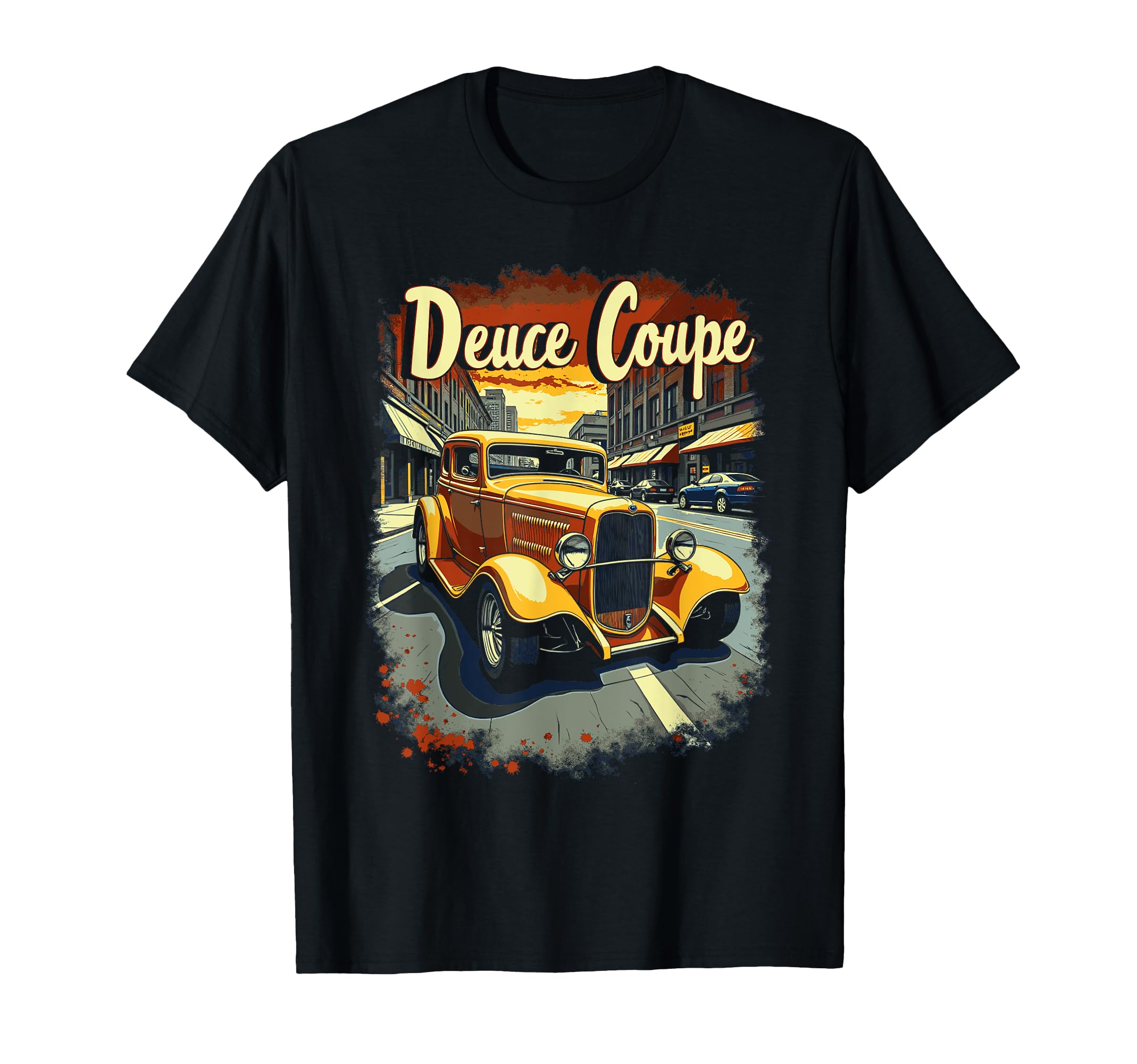 1932 American Street Scene 5 Window T-Shirt - Custom Art Print Unisex - T-Shirt, Sweatshirt, Hoodie