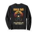 Biker Dad Fathers Day Skeleton Sweatshirt - Aesthetic Graphic Unisex - T-Shirt, Sweatshirt, Hoodie
