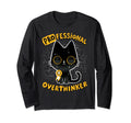 Black Cat Professional Overthinker T-Shirt - Novelty Apparel Men Women - T-Shirt, Sweatshirt, Hoodie