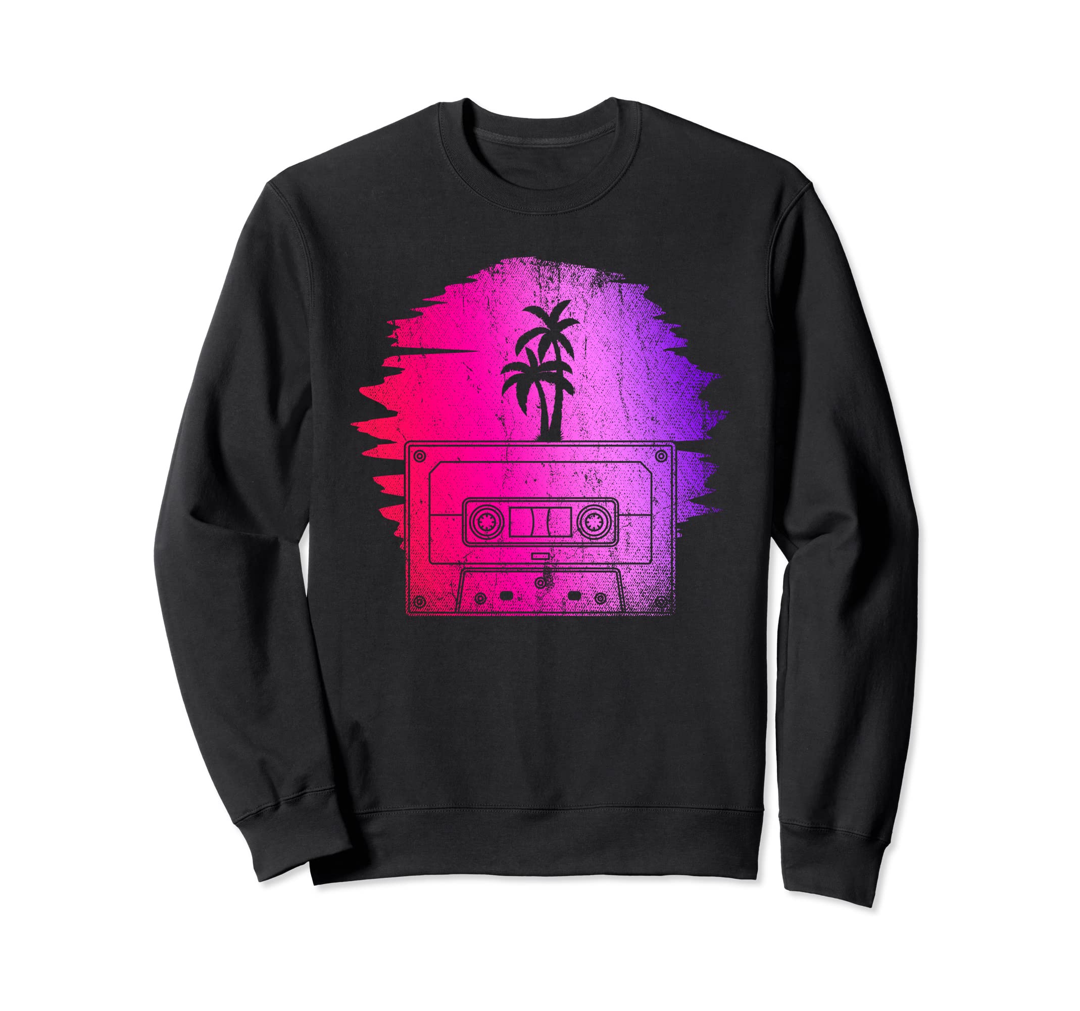 Palm Tree 80S Vaporwave Music Lover Sweatshirt - Aesthetic Graphic Unisex - T-Shirt, Sweatshirt, Hoodie