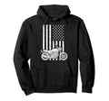 Motorcycle Usa Flag Funny Distressed Hoodie - Minimalist Print for Adults - T-Shirt, Sweatshirt, Hoodie