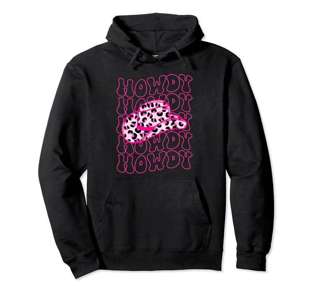 Rodeo White Howdy Western Leopard Cowboy Hoodie - Novelty Apparel Unisex - T-Shirt, Sweatshirt, Hoodie