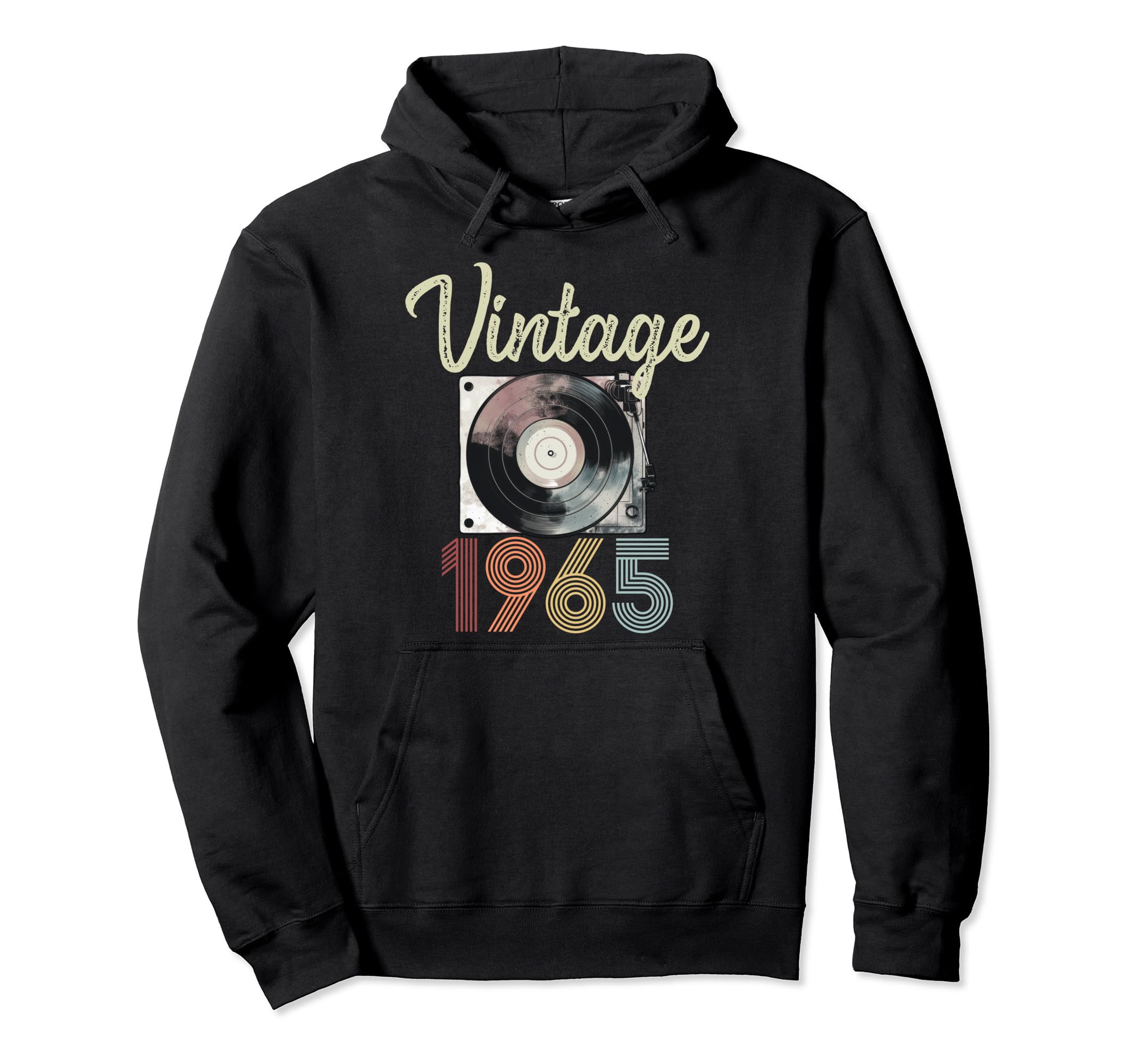 1965 Vinyl Record Player 59Th Birthday Hoodie - Unique Graphic Men Women - T-Shirt, Sweatshirt, Hoodie