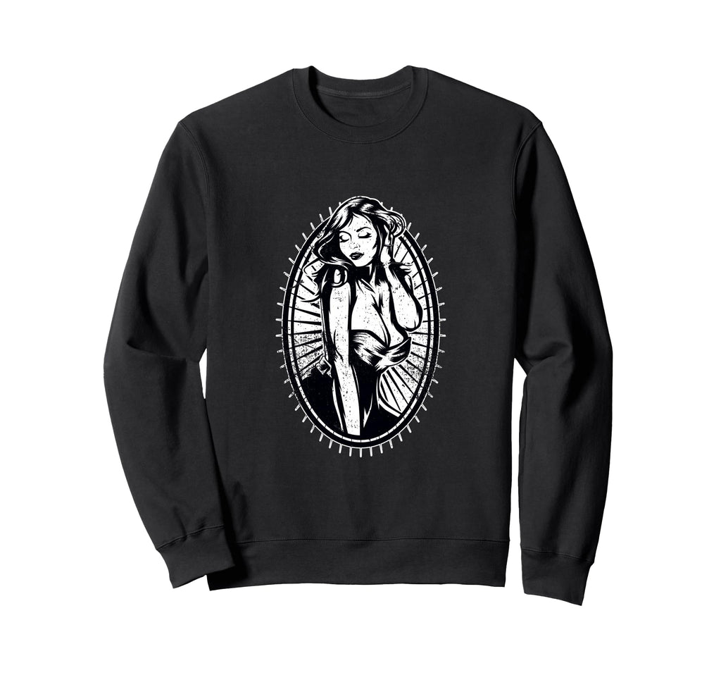 Pin Up Tattoo Art Sweatshirt - Aesthetic Graphic Unisex - T-Shirt, Sweatshirt, Hoodie