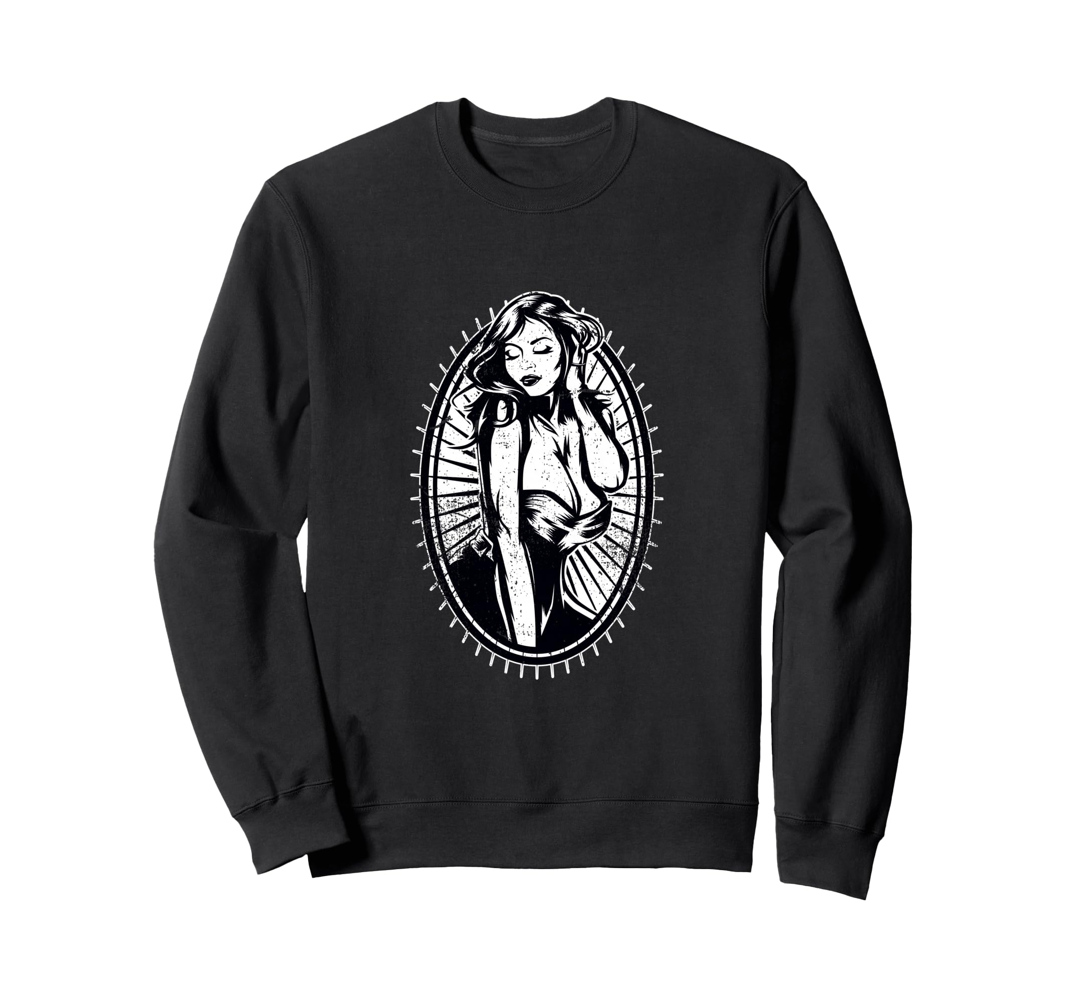 Pin Up Tattoo Art Sweatshirt - Aesthetic Graphic Unisex - T-Shirt, Sweatshirt, Hoodie