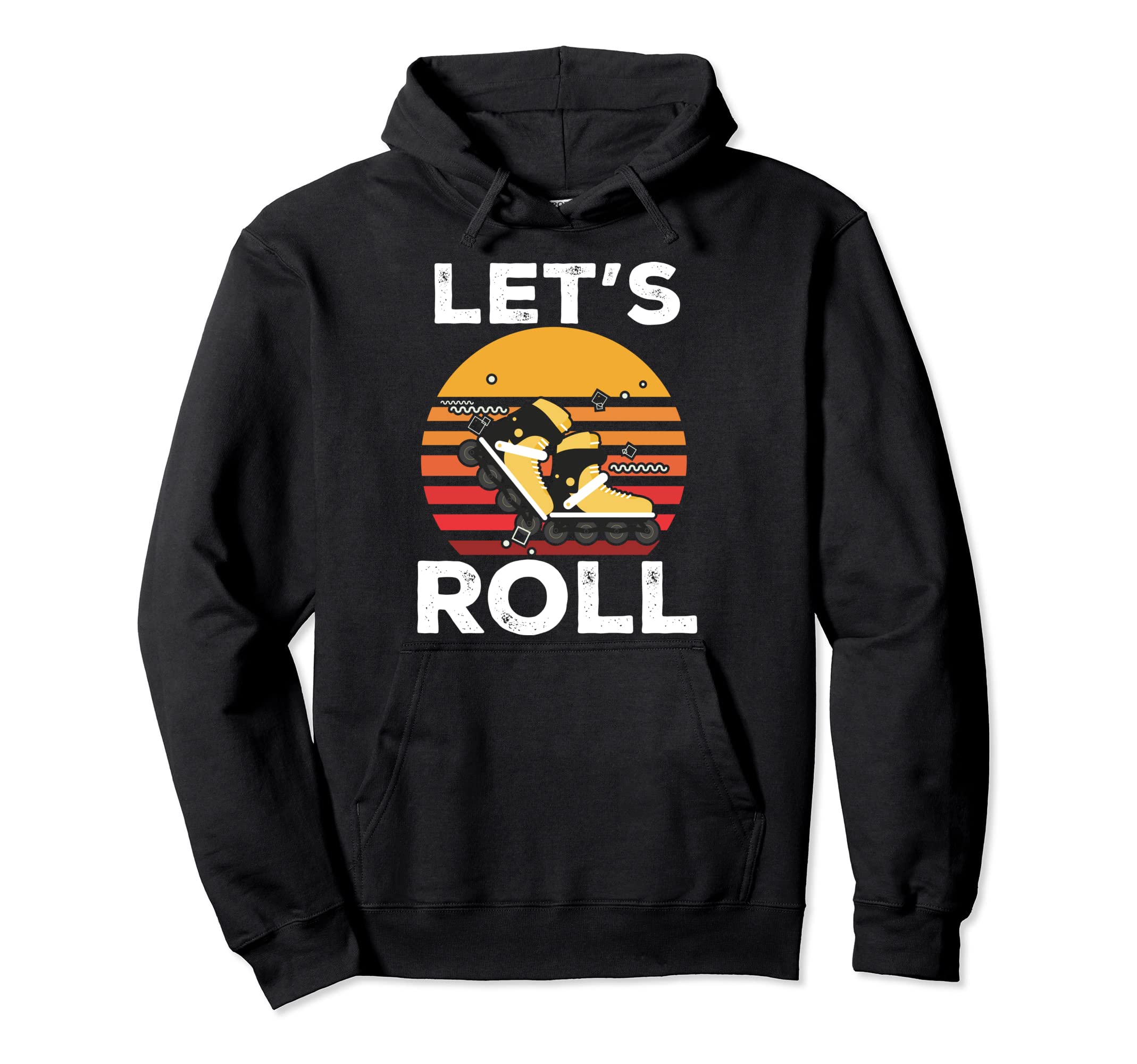 70S 80S Roller Skating Skater Roller Hoodie - Novelty Apparel for Adults - T-Shirt, Sweatshirt, Hoodie