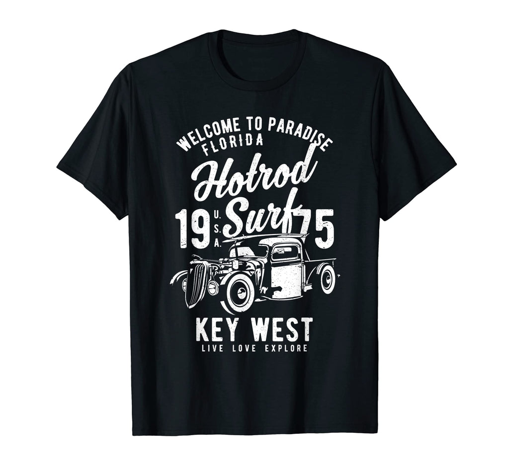 Key West Florida Hotrod Surf T-Shirt - Novelty Apparel for Adults - T-Shirt, Sweatshirt, Hoodie