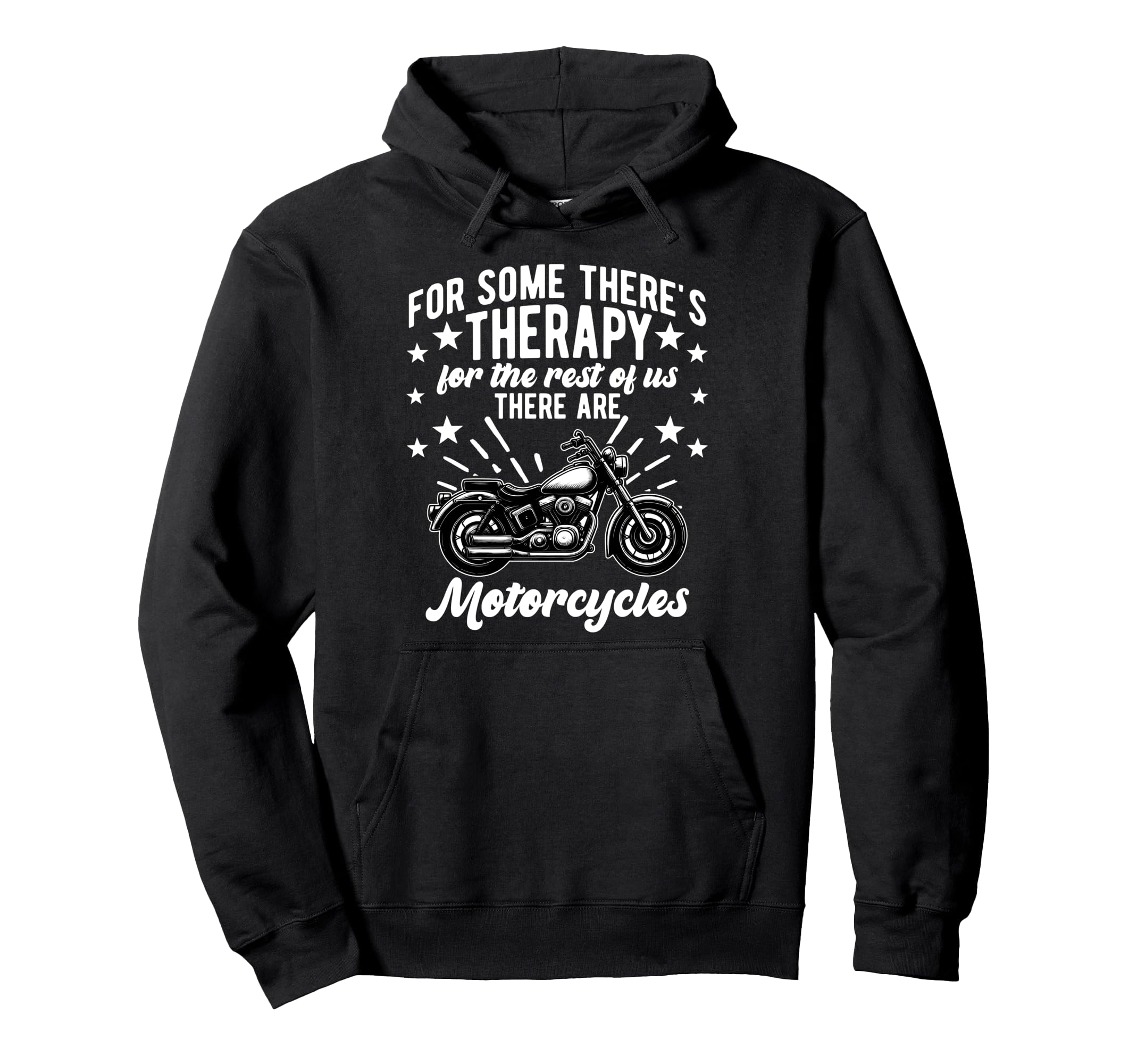 Some Theres Therapy Motorcycle Rider Hoodie - Minimalist Print for Adults - T-Shirt, Sweatshirt, Hoodie