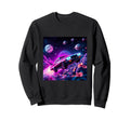 Futuristic Space Car Art 80S Sweatshirt - Aesthetic Graphic Men Women - T-Shirt, Sweatshirt, Hoodie