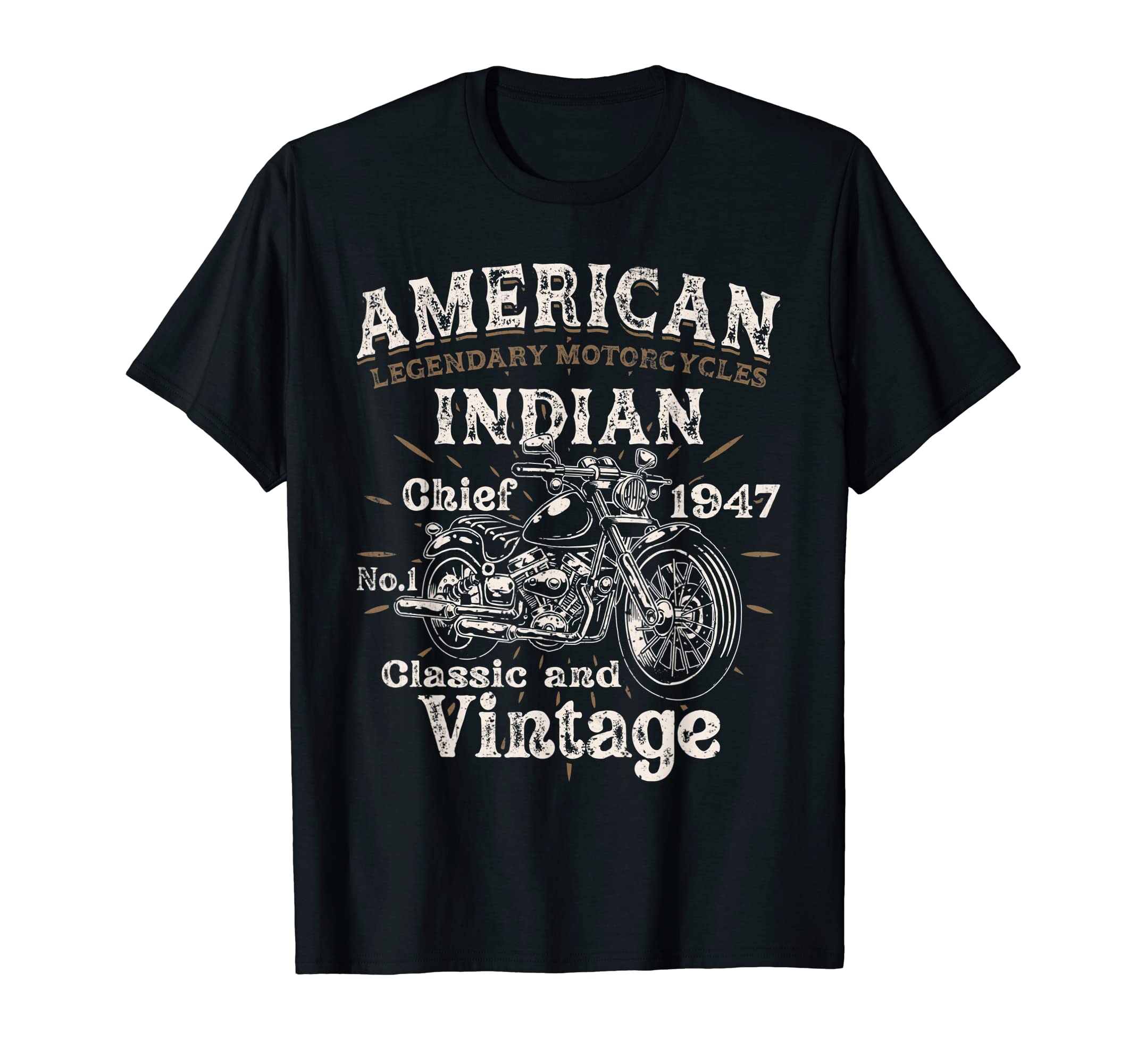 American Motorcycle Biker Dad 1947 T-Shirt - Graphic Print for Adults - T-Shirt, Sweatshirt, Hoodie