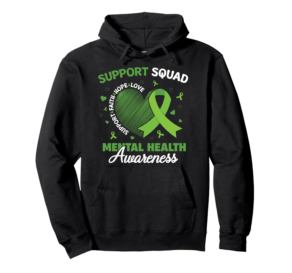 Support Squad Sunflower Hair Mental Hoodie - Custom Art Print Unisex - T-Shirt, Sweatshirt, Hoodie