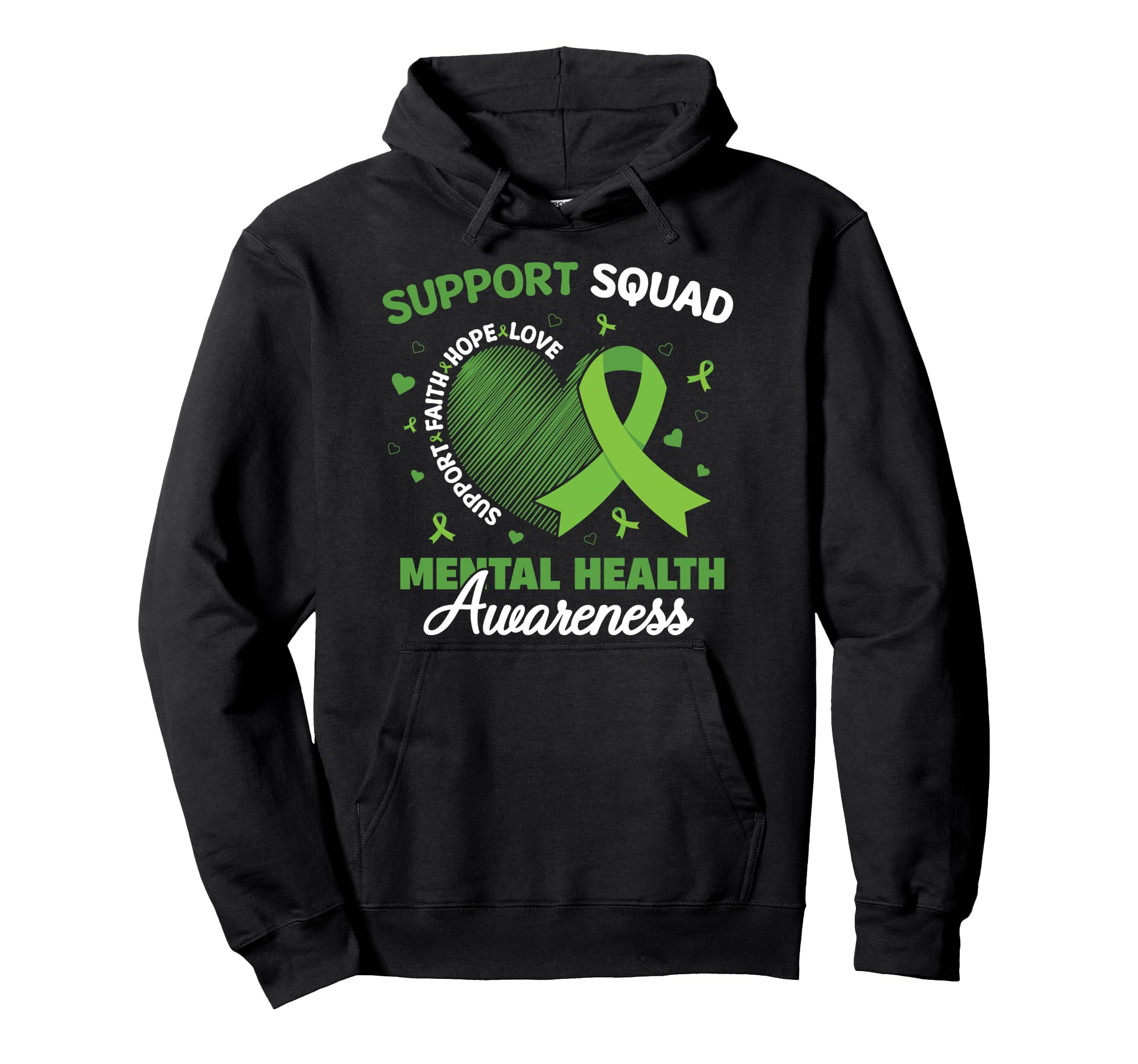 Support Squad Sunflower Hair Mental Hoodie - Custom Art Print Unisex - T-Shirt, Sweatshirt, Hoodie