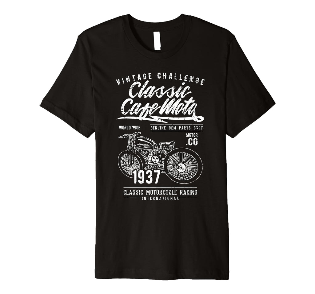 Cafe Racer Motorcycle Distressed T-Shirt - Casual Everyday Wear Men Women - T-Shirt, Sweatshirt, Hoodie