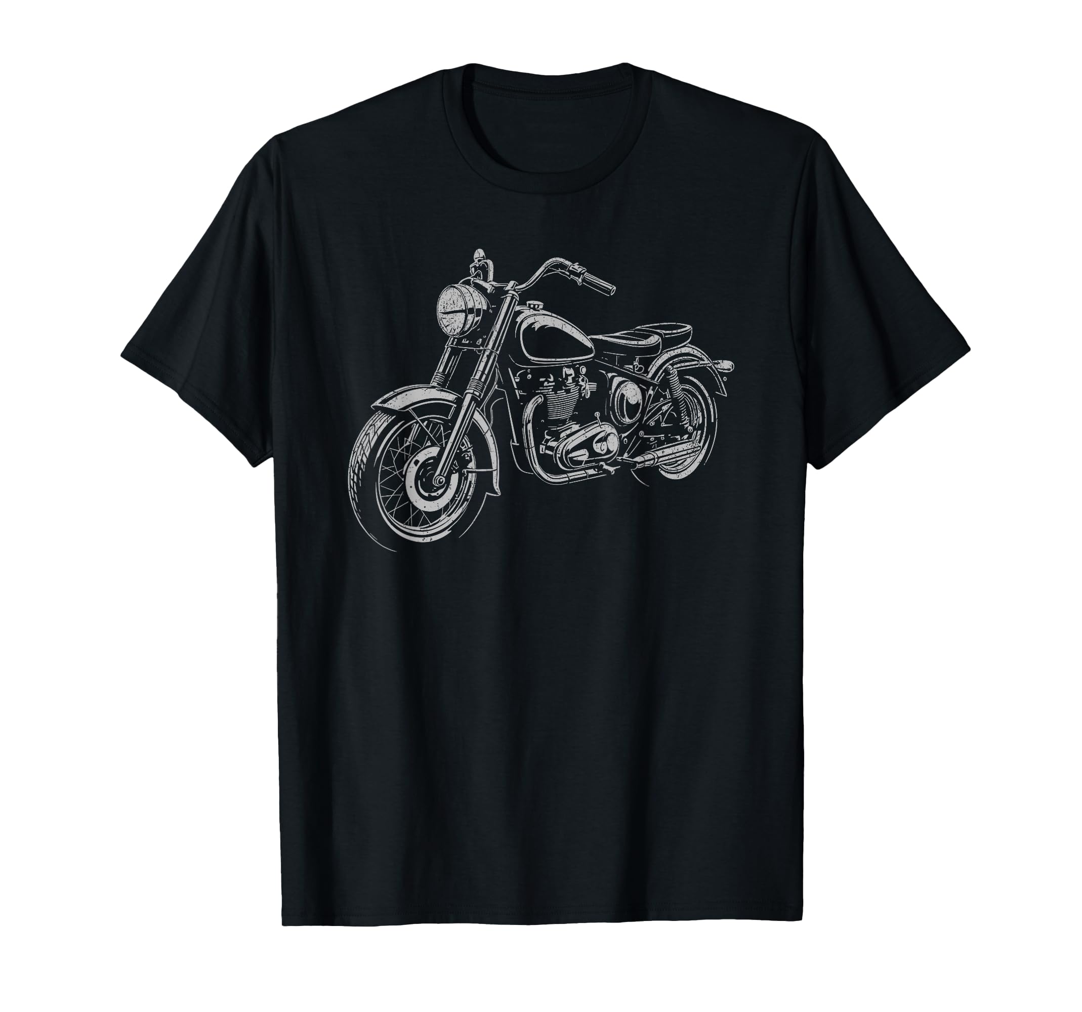 Cruiser Motorcycle Motorbike Distressed T-Shirt - Unique Graphic Unisex - T-Shirt, Sweatshirt, Hoodie