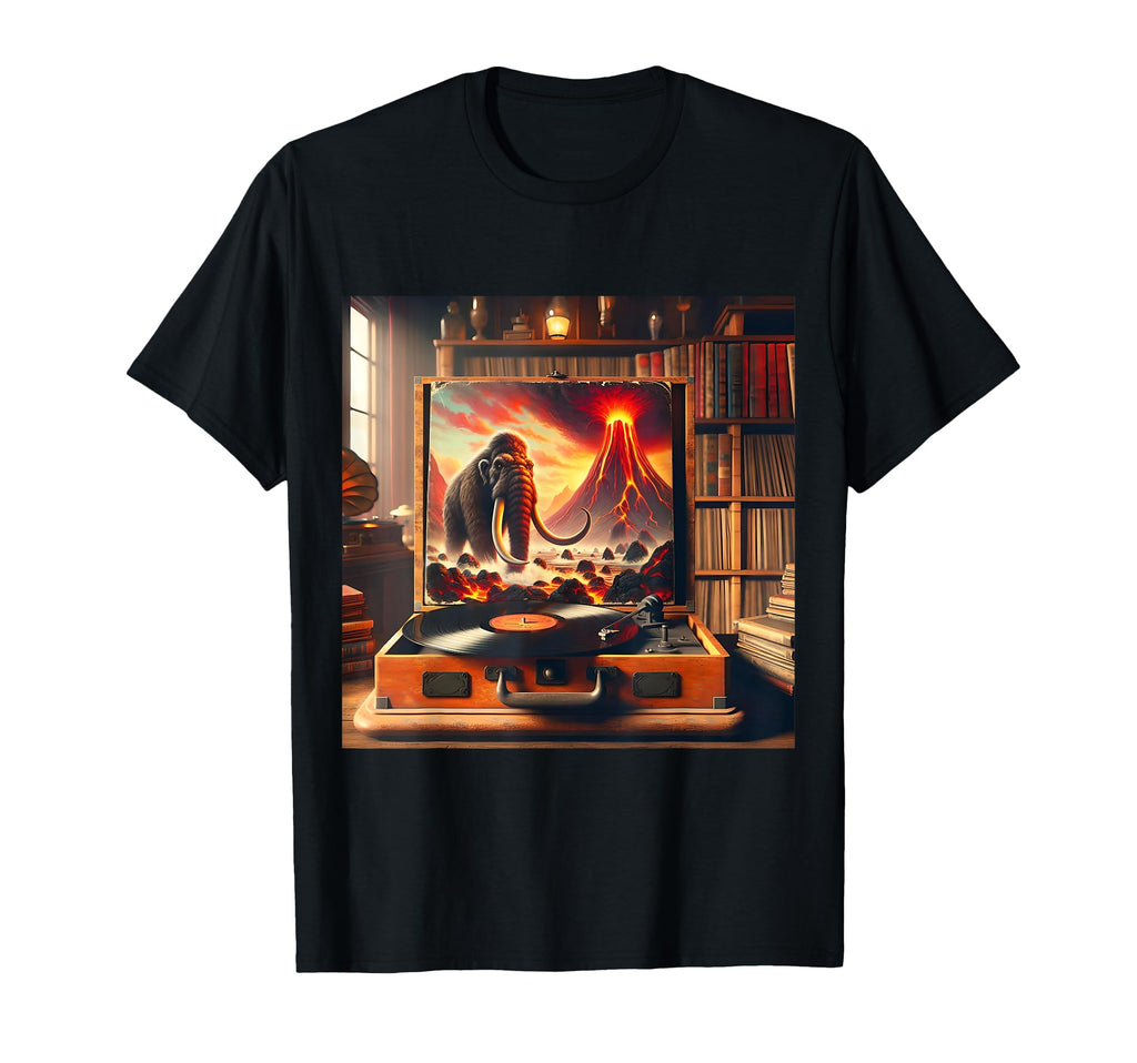 Fantasy Mammoth Vinyl Player T-Shirt - Casual Everyday Wear Unisex - T-Shirt, Sweatshirt, Hoodie
