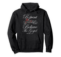 Christian Motorcycle Biker Repent Believe Hoodie - Custom Art Print Unisex - T-Shirt, Sweatshirt, Hoodie