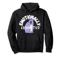 Emotionally Exhausted Funny Cat Self Hoodie - Aesthetic Graphic for Adults - T-Shirt, Sweatshirt, Hoodie